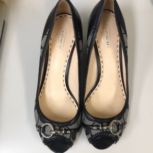 Coach peep toe shoes